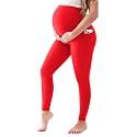 Walifrey Maternity Leggings with Pockets Over the Belly
