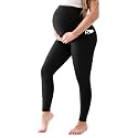 Walifrey Maternity Leggings with Pockets Over the Belly