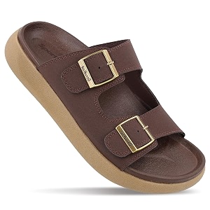 WALKAROO Mens Fashion Slide Sandal with Cushion