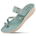WALKAROO Womens Comfort Toe-Post Sandals Cushioned Sole