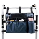 Walker Bag Walker Organizer Pouch Attachments Bags with Cup Holder Largety Accessory Basket Provides Hands Free Storage for Wheelchair Rollator AURH