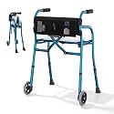 Walkers for Seniors with Seat,Front Wheel Walker Lightweight Quick Folding