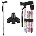 Walking Cane LIXIANG Cane for Man/Woman | Mobility &amp; Daily Living Aids | 5-Level Height Adjustable Walking Stick | Comfortable Plastic T-Handle Portable Walking Stick Folding Cane