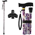 Walking Cane LIXIANG Cane for Man/Woman | Mobility & Daily Living Aids | 5-Level Height Adjustable Walking Stick | Comfortable Plastic T-Handle Portable Walking Stick Folding Cane