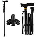 Walking Cane LIXIANG Cane for Man/Woman | Mobility & Daily Living Aids | 5-Level Height Adjustable Walking Stick | Comfortable Plastic T-Handle Portable Walking Stick Folding Cane