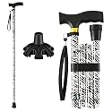 Walking Cane LIXIANG Cane for Man/Woman | Mobility & Daily Living Aids | 5-Level Height Adjustable Walking Stick | Comfortable Plastic T-Handle Portable Walking Stick Folding Cane