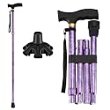 Walking Cane LIXIANG Cane for Man/Woman | Mobility & Daily Living Aids | 5-Level Height Adjustable Walking Stick | Comfortable Plastic T-Handle Portable Walking Stick Folding Cane