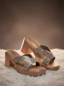 Walksy Enterprises Women Heels Sandal Gold