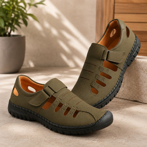 WALKWISE Men Sandal Olive 6