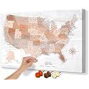Wall Art Office Large Map of the United States for Travel Tracking