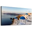 Wall Art Santorini Island Skyline at Sunrise