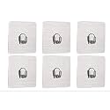 Wall Hooks Utility Towel Bathrobe Coats,Bathroom Kitchen Waterproof and Oil Proof Nail Free Transparent Heavy Duty Wall Hook &amp; Ceiling Hanger-8 Kg Capicity Each Hook (6)