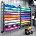 Wall Mount Fabric Roll Storage Rack, 20-Rod 68IN Vinyl Display Holder
