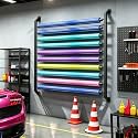 Wall Mount Fabric Roll Storage Rack, 10-Rod 68IN Vinyl Display Holder