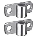Insaga Wall Mount Fence Gate Hinge Heavy Duty Farm Gate Hinges, Cast 304 Stainless Steel with Non-Welded Design to Fits 5/8" Chain Link Cattle Barn Garden Metal Gates, 2Pack