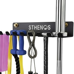 Wall Mount Gym Organizer-Heavy-Duty Steel Hook Storage
