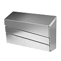 Wall-Mount Mailbox Brushed Steel Panel