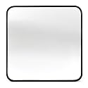 Black Bathroom Mirror 30x30in, Metal Framed Rounded Rectangle Wall