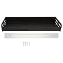 Wall Mount Seasoning Organizer, Rack Organizer with Detachable Shower Shelves, Multifunctional Storage Rack for Bathroom Kitchen Bedroom, Rustproof Space Aluminum Design for (Black)