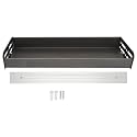 Wall Mount Seasoning Organizer, Rack Organizer with Detachable Shower Shelves, Multifunctional Storage Rack for Bathroom Kitchen Bedroom, Rustproof Space Aluminum Design for (Grey)