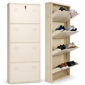 Wall Mount Shoe Rack - 4 Door