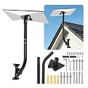 Wall Mount for Starlink Gen 3, Adjustable 28 Inch Rustproof Carbon Steel Long Arm, Heavy Duty Weatherproof Mounting Kit for Standard Gen 3/V3/4/4X Roof, Eave and Wall, Include Pipe