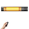 Wall-Mounted Electric Patio Heater, 34" 1500W Infrared Heater With Motion Sensor, IPX5 Waterproof, 9 Heat Level &amp; 9H Timer, Indoor &amp; Outdoor Heaters for Patio, Backyard, Garage, and Decks