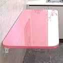 Wall Mounted Floating Wooden Laundry Table - Space-Saving Worktop for Kitchen Home Office Dining &amp; Bars (Pink 120x50cm/47x20in)