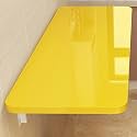 Wall Mounted Floating Wooden Laundry Table - Space-Saving Worktop for Kitchen Dining Home Office Bars &amp; Restaurants (Yellow 100x50cm/39x20in)