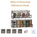 wall mount self adhesive Kitchen spice Bathroom Shelf for Organizer Without Drill Spices &amp; shempu Bottles | Space Saving bottles free 4 piece self adhisive sticker