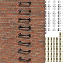 Wall Mounted Ladder, 1 Rung Industrial Steel Rung - 8 Pack for Warehouse &amp; Basement Safety | 700LB Capacity, Black Anti-Rust Metal, Universal Mounting Kit for Wood &amp; Masonry Walls