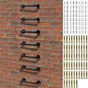 Wall Mounted Ladder, 1 Rung Steel Safety Step - 7 Pack for Window Well Egress &amp; Farmhouse Storage | 16.1" W x 6" D, 700LB Load, Black Rustproof Coating, Easy Wall or Floor Mount