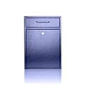 Wall Mounted Locking Vertical Dropbox Mailbox - Safe and Secure (Large) | Made with Galvanized Steel | Blue
