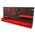 Wall Mounted Tool Organizer Set (96 Pieces) - 6 Large Panels & 90 Storage Bins for Garage, Workshop, Craft Room