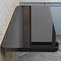 Wall-Mounted Wooden Floating Laundry Table - Space-Saving Worktops for Kitchen Dining Home Office Bars &amp; Restaurants (Black 100x50cm/39x20in)