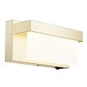 Wall Sconce Champagne Gold Wall Light with On/Off Switch 8 inch LED Wall Lamp Acrylic Lampshade 4000K Sconce Wall Lighting