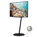 WALL Seven Stand A2 High Type | Minimalist Rolling TV Stand for 24–55 Inch | Satin Black | Portable, Space Saving, Height Adjustable | for Living Room and Bedroom | Japan-Engineered Design