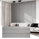 Wall!Supply Ultralight Linari Modern Grey EPS Foam Faux Wood 3D Wall Panels - Home Decor Wallpaper Alterantive for Living Room, Bedroom, and Office -Easy Installation DIY Room Decor-4 Pack 24.96 Sq Ft