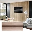 Wall!Supply Ultralight Linari Natural EPS Foam Faux Wood 3D Wall Panels - Home Decor Wallpaper Alterantive for Living Room, Bedroom, and Office - Easy Installation DIY Room Decor - 4 Pack 24.96 Sq Ft