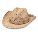 Wallaroo Hat Company Women’s Tina Cowboy Hat – Natural Straw, Wide Brim Sun Hat, Adjustable, Shapeable Cowgirl, Western Hat