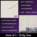 WallBerry 300 cm x 40 cm Waterproof Abstract Vinyl Wallpaper (Beige)