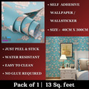 WallBerry 300 cm x 40 cm Waterproof Abstract Vinyl Wallpaper