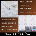 WallBerry 300 cm x 40 cm Waterproof Floral & Botanical Vinyl Wallpaper (Grey)