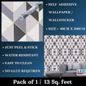 WallBerry 300 cm x 40 cm Waterproof Abstract Vinyl Wallpaper
