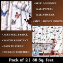 WallBerry 1000 cm x 40 cm Waterproof Abstract Vinyl Wallpaper