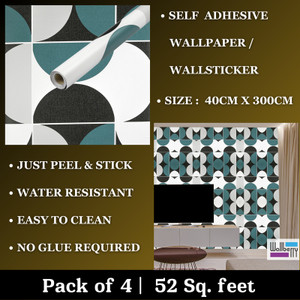 wallberry 300 cm x 40 cm waterproof abstract vinyl wallpaper