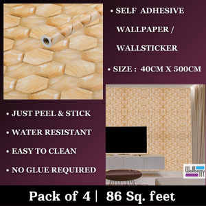 wallberry 500 cm x 40 cm waterproof abstract vinyl wallpaper multicolor pack of 4