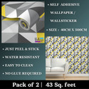 WallBerry 500 cm x 40 cm Waterproof Abstract Vinyl Wallpaper