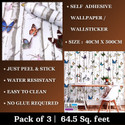 WallBerry 500 cm x 40 cm Waterproof Abstract Vinyl Wallpaper