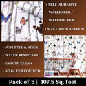WallBerry 500 cm x 40 cm Waterproof Abstract Vinyl Wallpaper